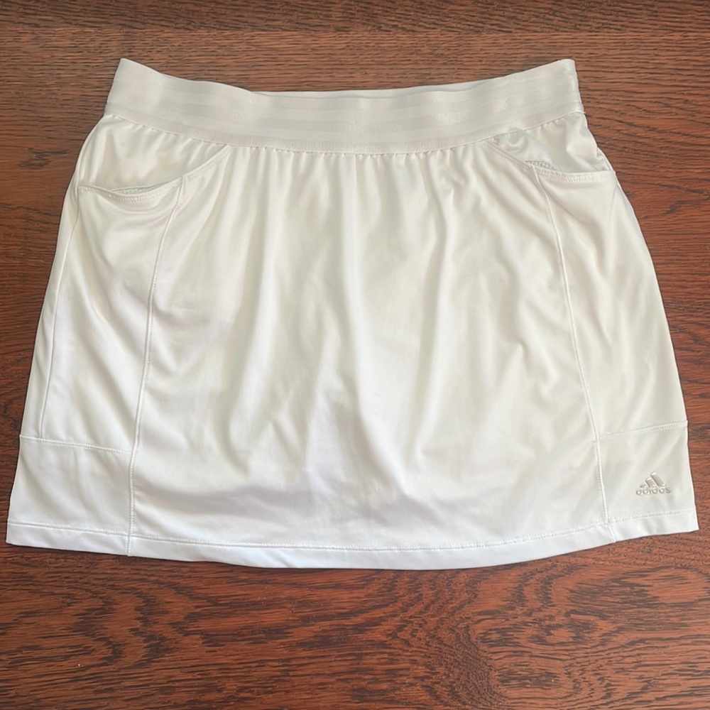 Adidas white golf skirt with shorts built in